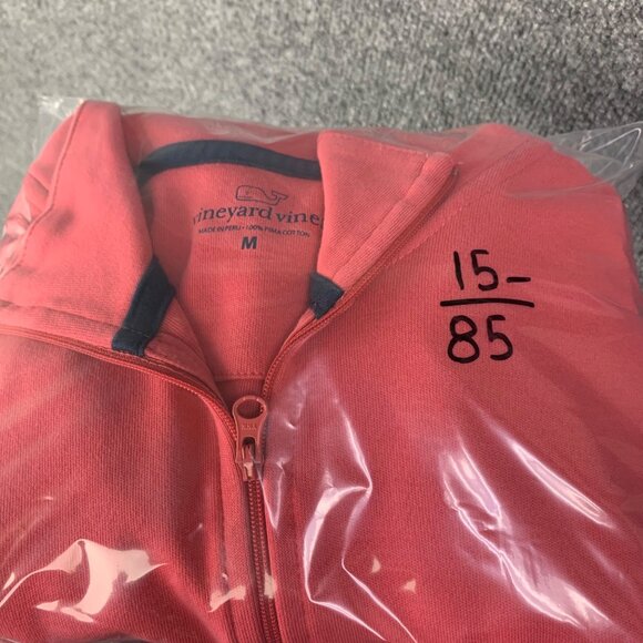 Vineyard Vines Quater Zip Mock Neck Pullover Sweatershirt Women Medium - Picture 9 of 9